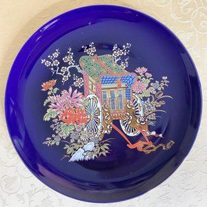 Vintage Original Artmark Made In Japan Ancient Rickshaw Plate